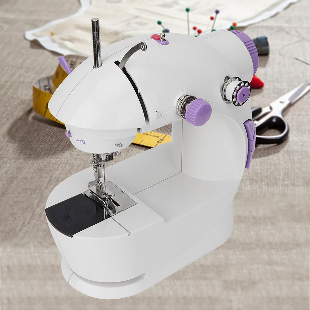 Mini Bärbar Hushålls Multifunktionell Elektrisk Symaskin med Lampa