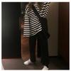 Autumn Striped Loose Long Sleeved T-shirt for Women