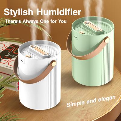 Mist Luchtbevochtiger voor Slaapkamer, 1,8L Etherische Olie Diffuser met Dubbele Mondstukken, Stille Ultrasone, Warm Licht, Verlichting voor Droge Lucht, Huid & Betere Slaap