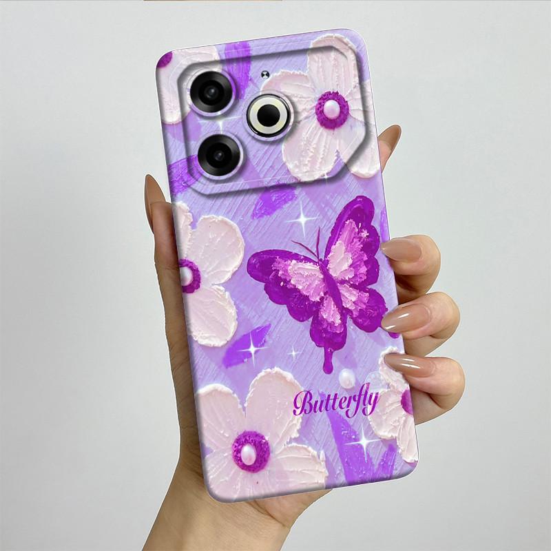 Per Tecno Pova 6 Neo Custodia POVA6NEO Silicone TPU Morbida Custodia per Telefono Verniciata Stampata Antiurto Protettiva Cover Posteriore