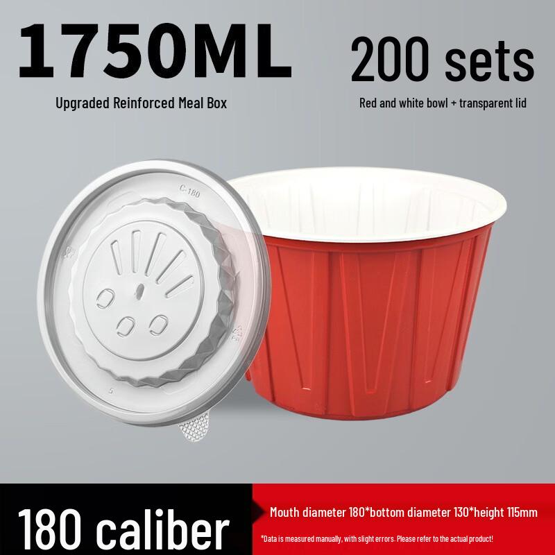

HÀN DÙN Disposable Round Red & White Wheat Straw Bowl