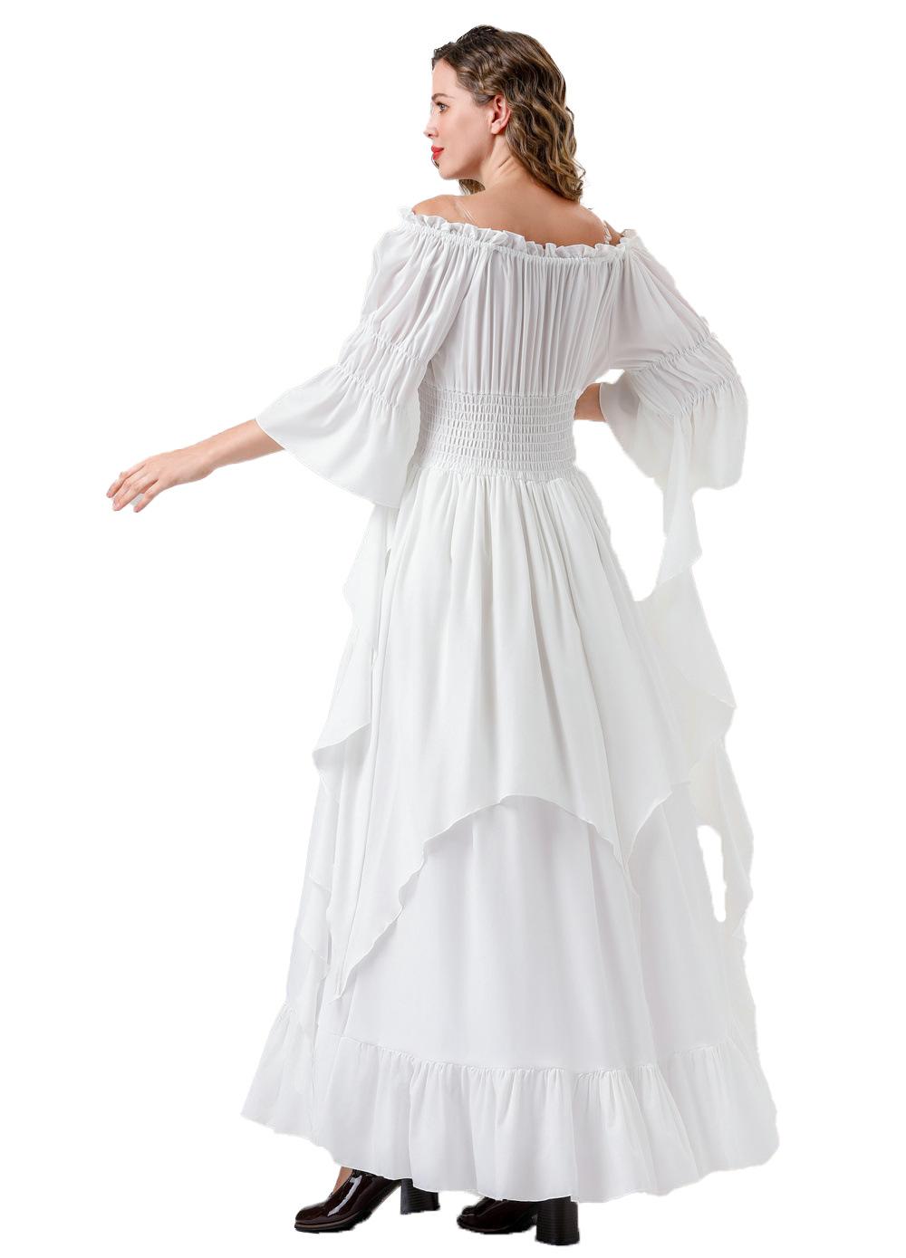Women Medieval Renaissance Witch Dress Gothic Vintage Costume Halloween Stage Performance Elegant Dramatic Theatrical Look S M