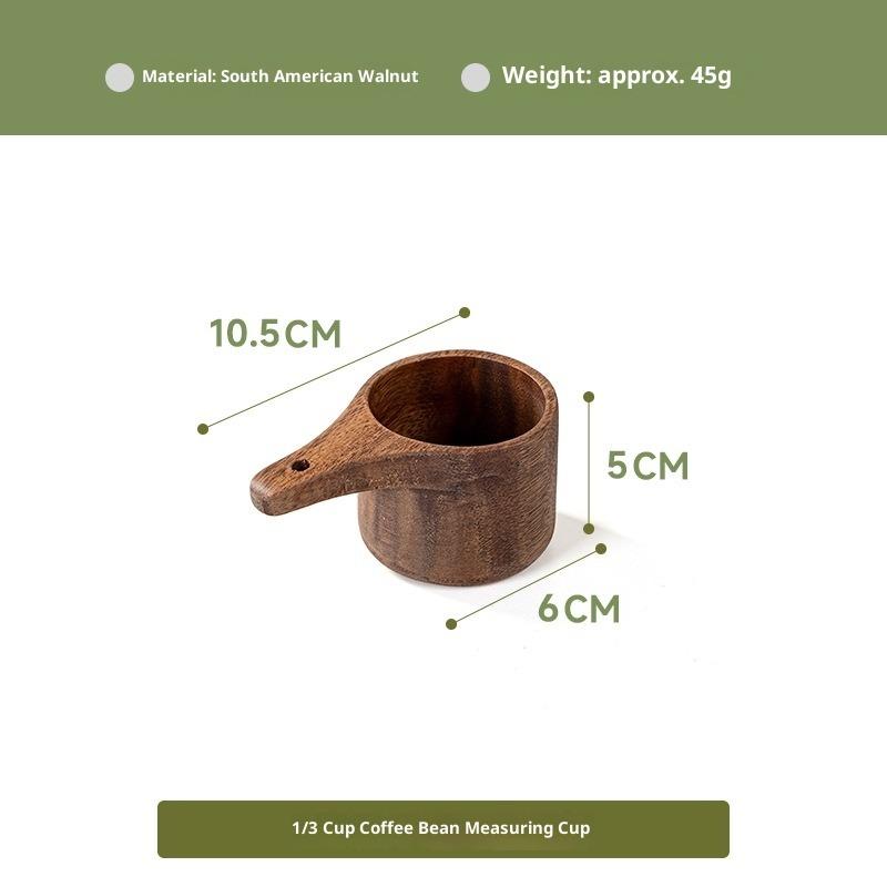 Mahogany Measuring Cup Four-piece Set, Coffee Measuring Cup Set, Milk Powder Spoon, Seasoning Spoon
