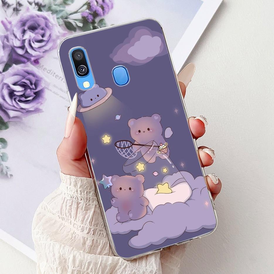 For Samsung Galaxy A40 Case SM-A405F Cute Cat Lion Painted Cover 5.9'' Soft Slim Phone Case For Samsung A40 A 40 GalaxyA40 Shell