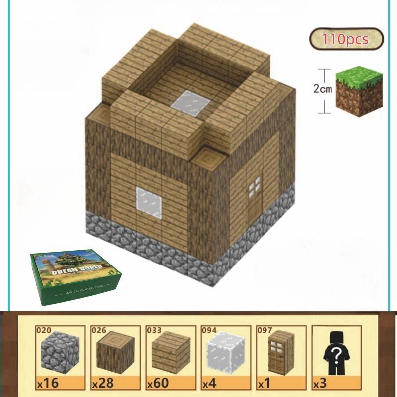 Creative Magnetic Building Block Bricks Famous Scene Mine World Architectural Set DIY Kids Puzzle  Assembly Toys Gifts