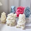 Cartoon Santa Claus Candle Silicone Mold Christmas Snowman Dwarf Elf Candle Soap Making Mold Diy Resin Gypsum Silicone Mold Gift