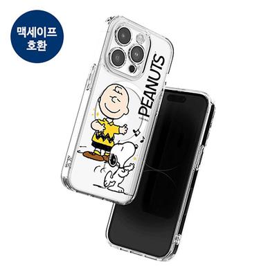 Snoopy & Charlie Cartoon iPhone 17 Pro Max Magnetic Clear Case