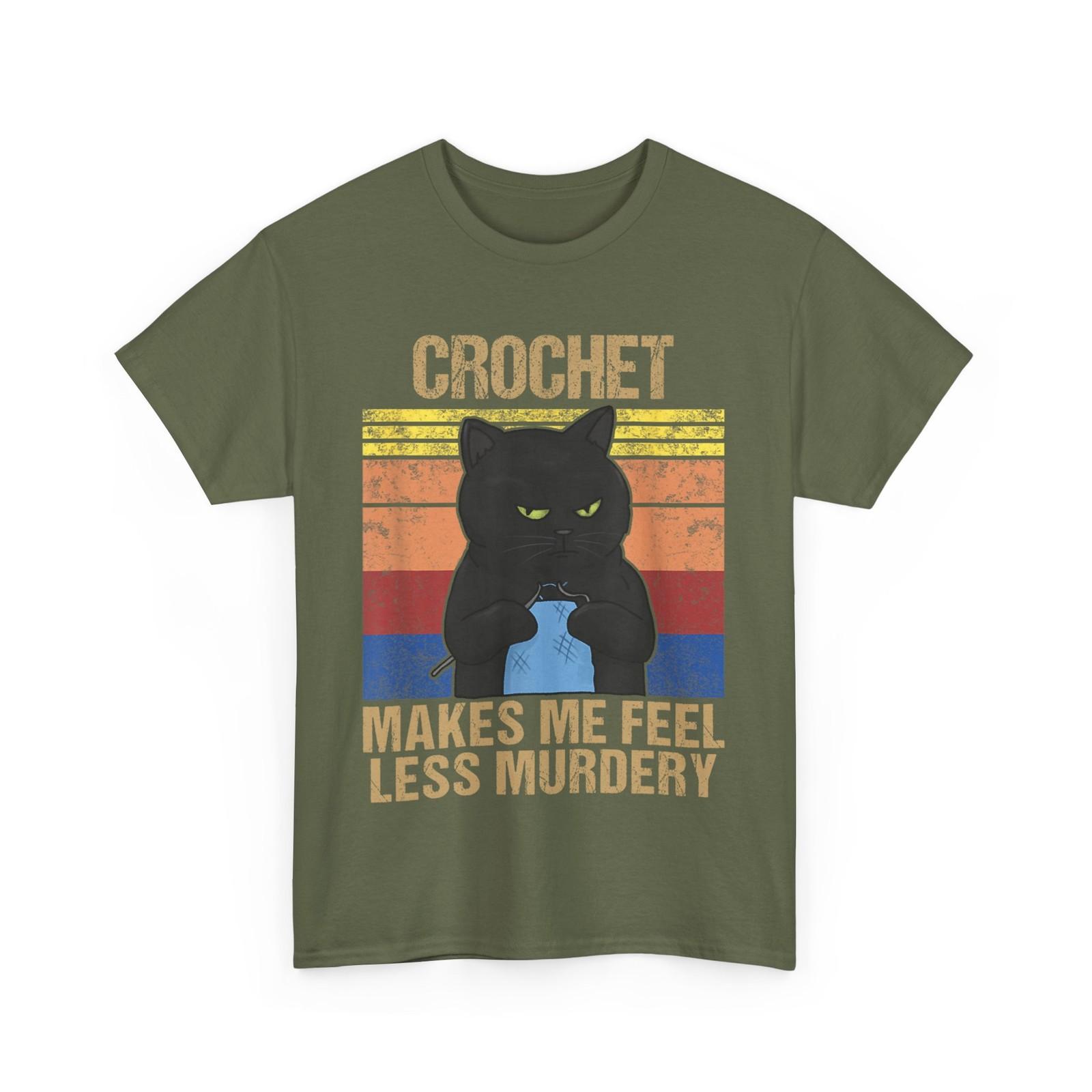 Funny Crochet Mom Makes Me Feel Less Murdery Vintage T-Shirt XL