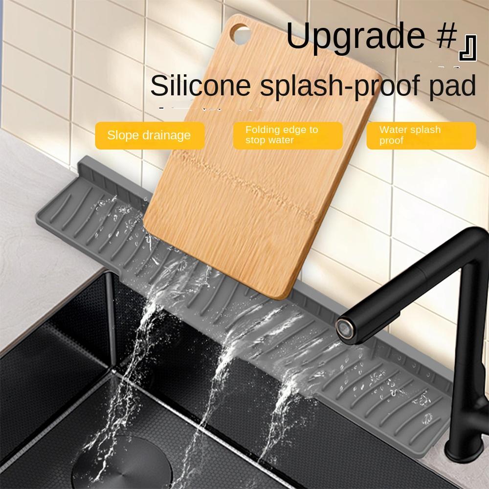 Anti-slip Drain Mat Silicone Kitchen Sink Holder Portable Soap Rack  Farmhouse Decor