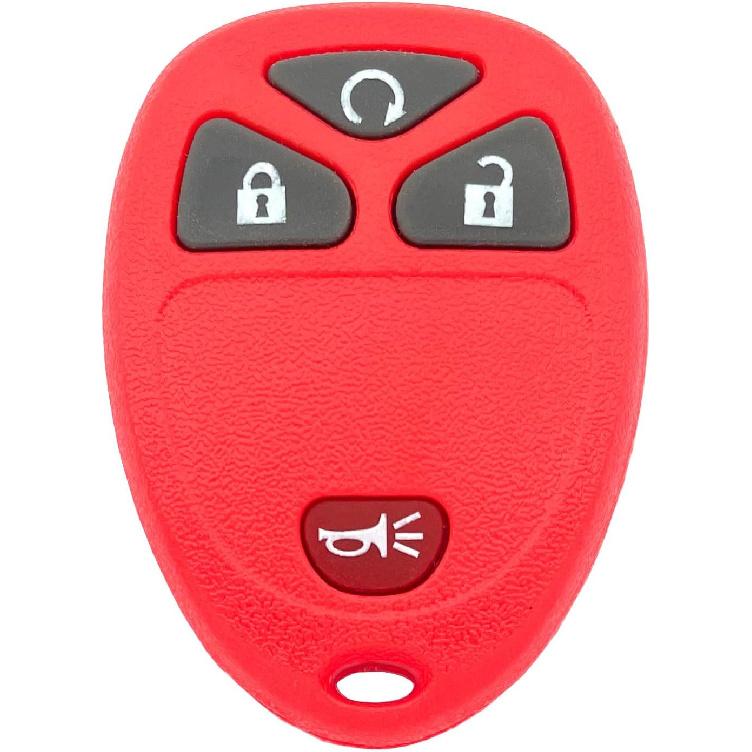 Key Fob Cover Case Shell Fit for Chevy Silverado Avalanche Equinox Express Traverse GMC Yukon Sierra 1500 2500 3500 HD Acadia OUC60270 (4 Buttons B)
