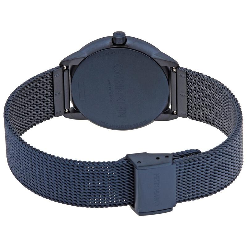 CALVIN KLEIN watch quartz movement stainless steel strap 35mm blue dial women's watch 30 meters waterproof K3M52T5N