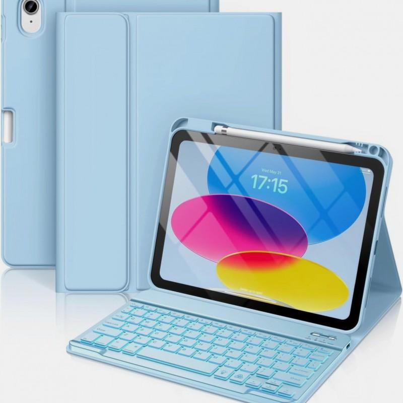 Wireless Bluetooth Keyboard Case With Backlit Keys Stylus Slot IPad 10th Gen 10.2 Inch Air 4/5/6/7 Pro 11