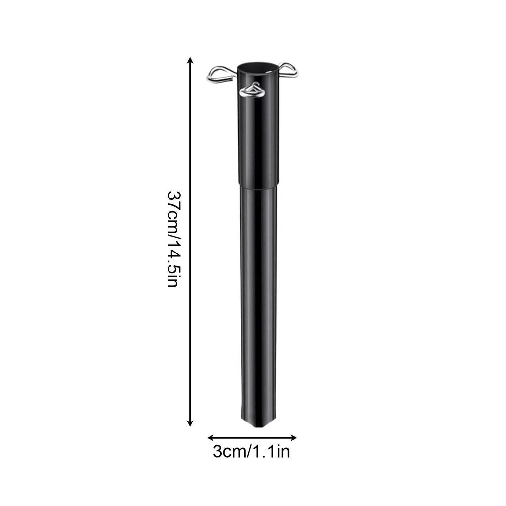Christmas Tree Height Extender Iron Christmas Tree Base Extension Rod with 3 Fixing Screws for 0.5-1.25 Inch Tree Poles