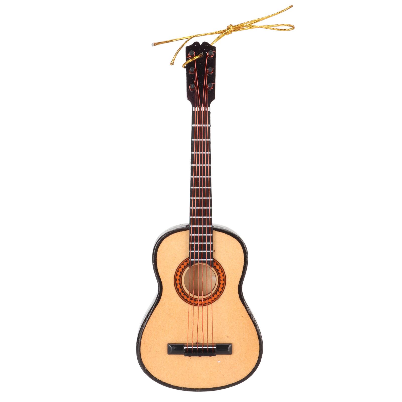 

Гитара орнамент смоляная миниатюрная гитара подвесные украшения для рождественского дня рождения фестиваль 5.9in