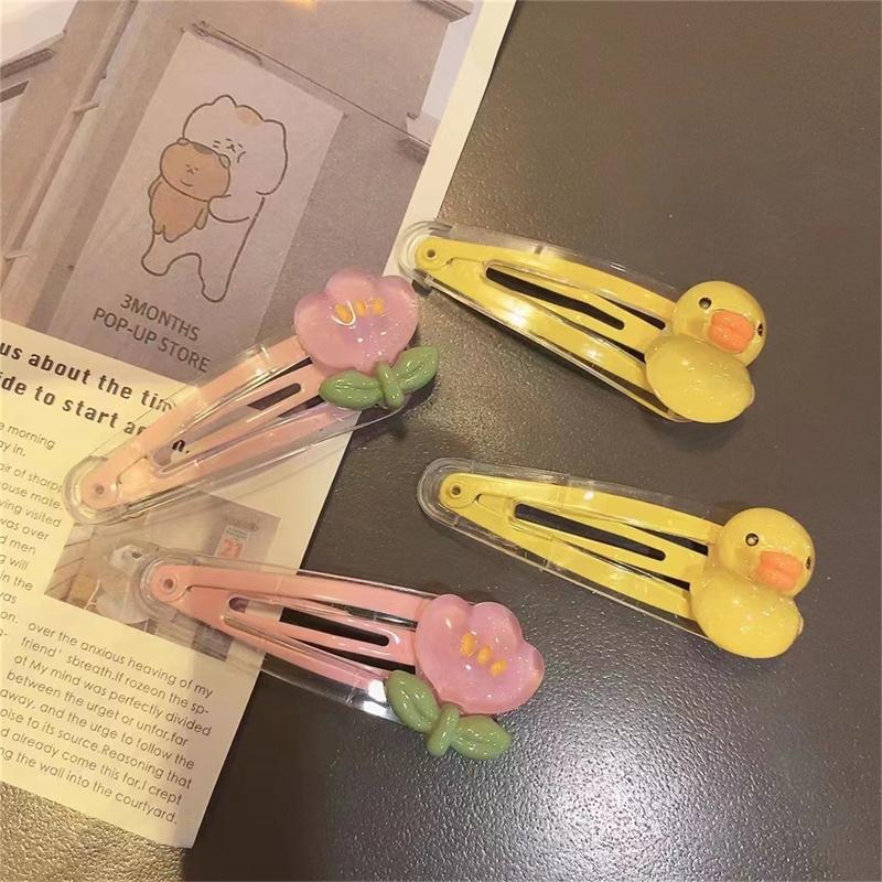 Cartoon Hair Clips Cute Transparent Bb Clips Bangs Clip Girls Hair Accessories