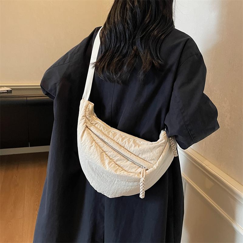 Ladies Large Capacity Casual Dumpling Bag Fashionable Cotton Shoulder Crossbody Bag for Women Stylish Personalized Women's Bag