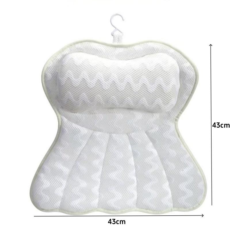 

4D SPA Подушка 6 присосок для ванны Массажная подушка для ванны Поддержка шеи и спины Подголовник для ванной Нескользящая подушка