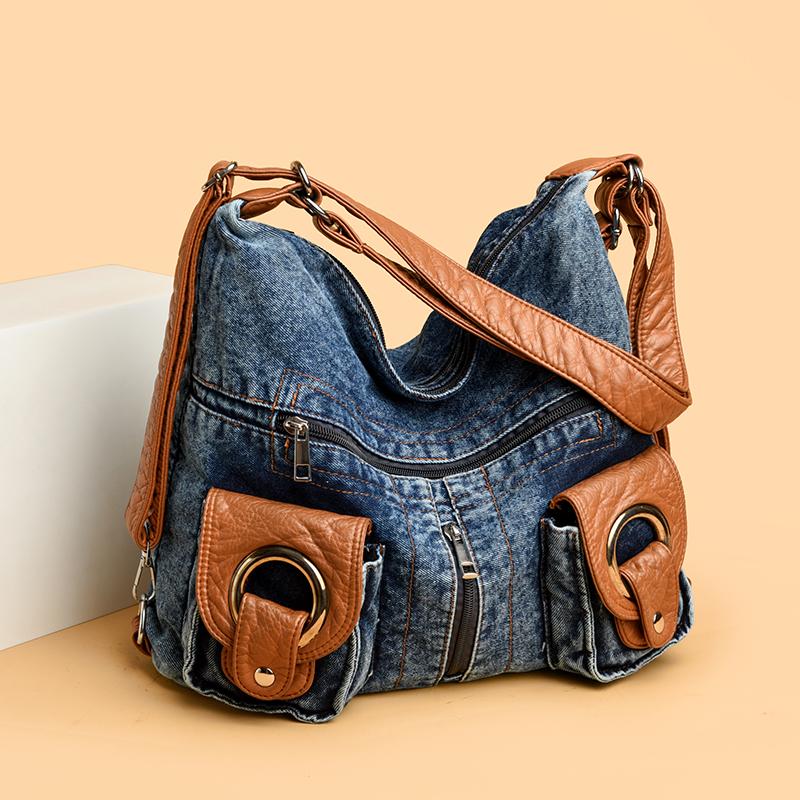 Großkapazität Konvertierbare Damen Schultertaschen Crossbody-Taschen Multifunktionale Reise Geldbörsen und Handtasche Rucksack Schultaschen Rucksack