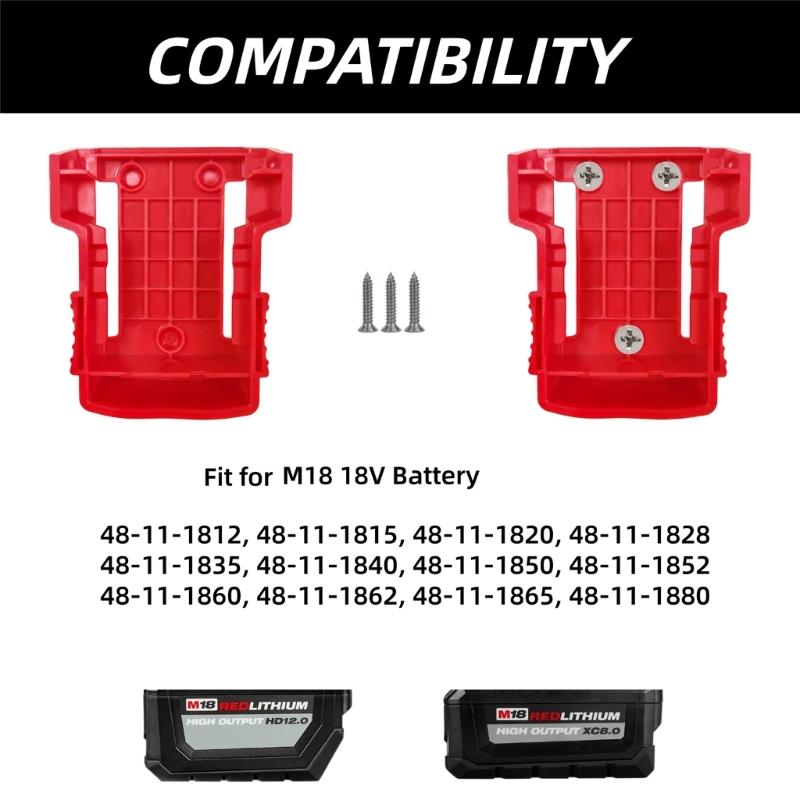 10PCS Universal Tool Holder and Battery Organizers Suitable for Series with Secure Mounting and Plastic Construction
