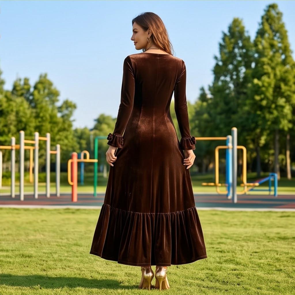 Women's V-Neck Bodycon Formal Dress Slim Fit Evening Gown