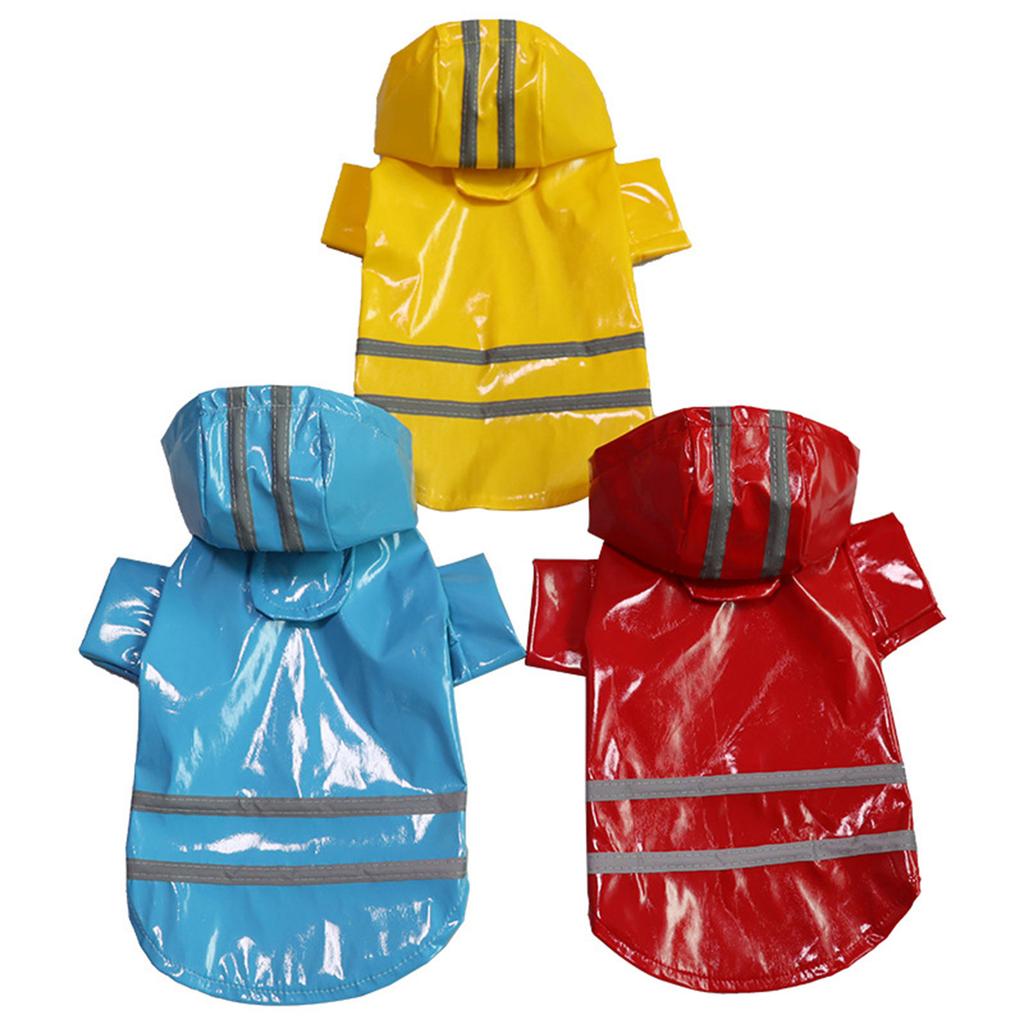 Reflective Pet Dog Raincoats Suitable for Large Medium and Small Dog Clothes Windproof and Rainproof Puppy Rainwear