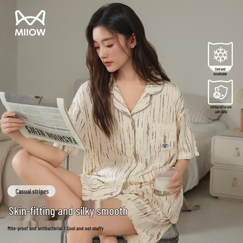 Mao Ren Women s Modal Cotton Pajama Set XL