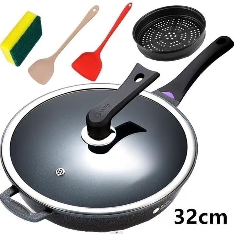 Zhi Shi Maifan Stone Non-Stick Wok with Steamer