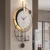 Modern Wall Clocks Living Room Silent Wall Watch Hall Voice-activated Light Clock with Ornament Home Decoration Accessories
