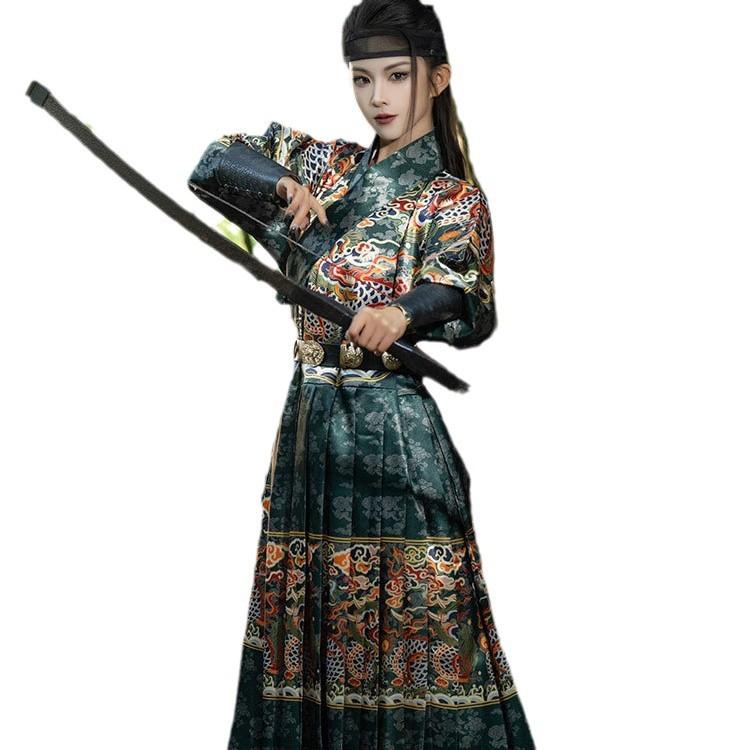 Jinyiwei Flying Fish Clothing Embroidered Spring Sword Python Robe Sticked Inside Scattering Qilin Men's Same Ming-made Summer Style