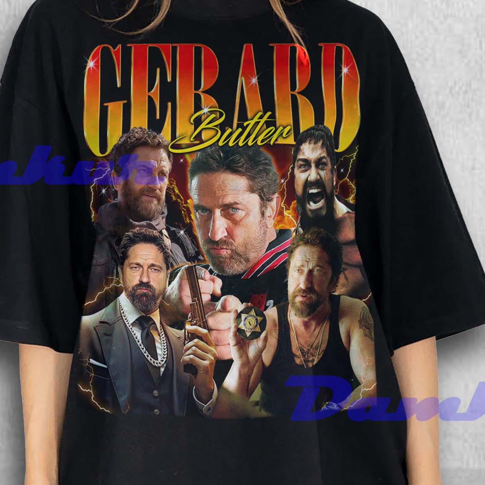 Gerard Butler Shirt, Gerard Butler Fan Tshirt, Gerard Butler Retro T-shirt, Gerard Butler Merch Gift, Gerard Butler Vintage Tees 2XL