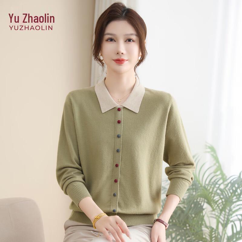 

Женский кардиган YUZHAOLIN с длинным рукавом и воротником 2XL
