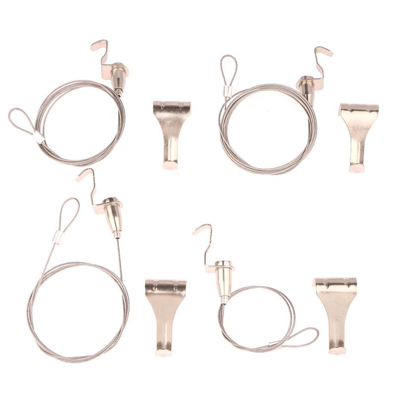 0.5-2M Adjustable Art Display Hanger 304 Stainless Steel Wire Cable Hanging Kit For Gallery Paint Picture Ceiling Suspension