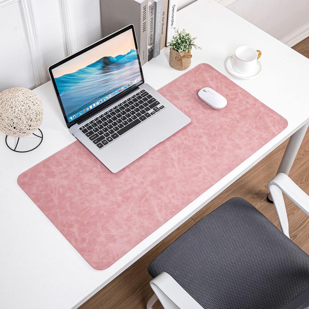 Waterproof PU Leather Mouse Pad Large Desk Mat Non Slip Gaming Mousepad Heat Resistant Table Protector for Office Home School Study Gaming Desk Mat