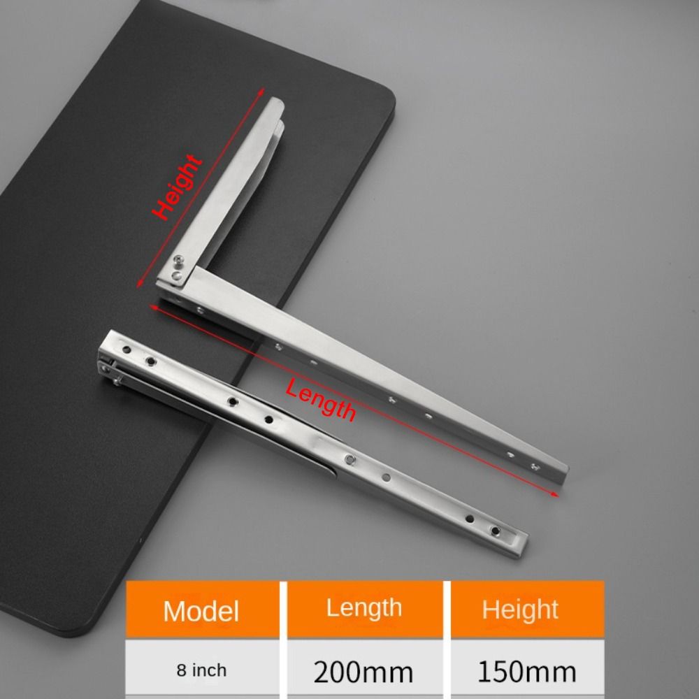 

Складной кронштейн для полки из нержавеющей стали, складной, экономящий место, настенный, крепеж, мебельные аксессуары