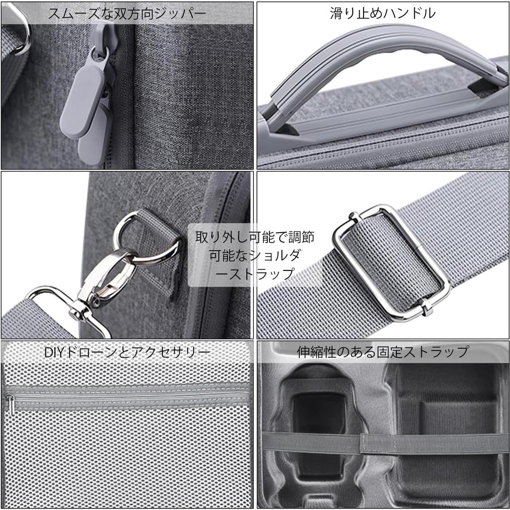 CowGoldChild Case Compatible with DJI Mini 4 Pro, Mini 3, and 3 Pro Drones, Fly More Combo Bag, Mini Portable Carrying Protector Set with Pouch and