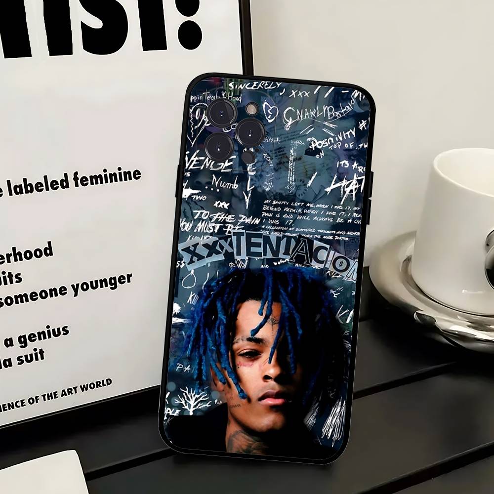 

Черный мягкий чехол для телефона с изображением рэпера X-XXXTentacionS для IPhone 16 15 14 13 11 12 17 Pro Max Mini Plus iPhone 12