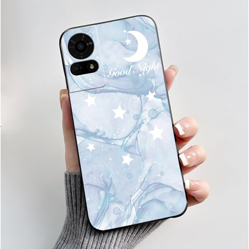 Cute Case For TCL K23 / TCL K24 Funda TCL 50 LE T510SPP Capa Printing Shell Protective Cover Soft Silicone Cartoon Black Casing