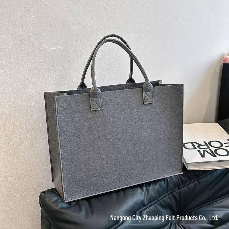 Versatile Thickened Felt Tote Bag - Large Capacity Souvenir and Gift for Promotional Events