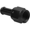 6AN Female to 3/8" Barb Straight Swivel Fitting Adapter Aluminum Black 4Pcs