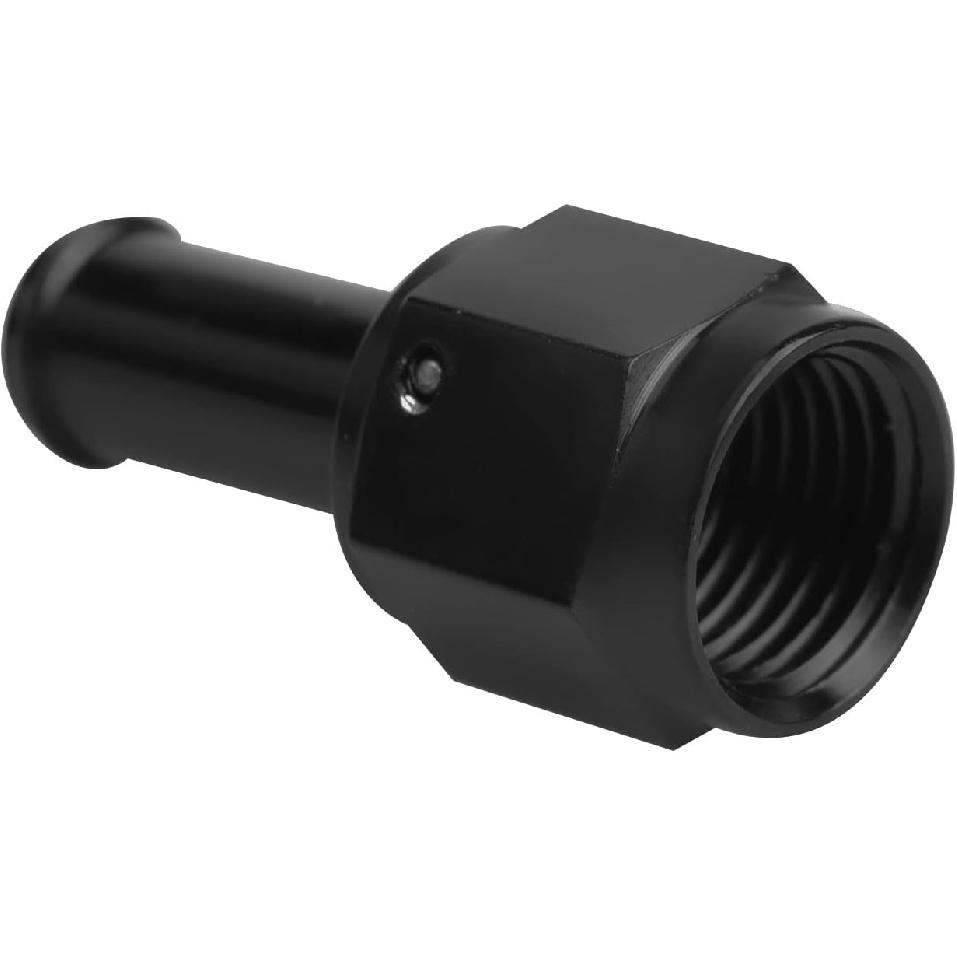 6AN Female to 3/8" Barb Straight Swivel Fitting Adapter Aluminum Black 4Pcs