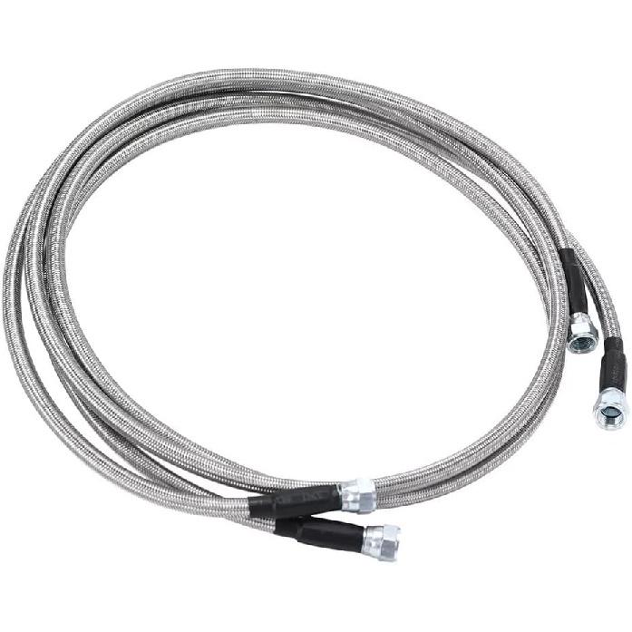 6AN 70" Transmission Fluid Oil Cooler Hose Line Kit&Separator Clamp, Fit for GM Chevy Transmission TH400 4L60E 4L80E TH350 700R4 200-4R TR6060 Ford