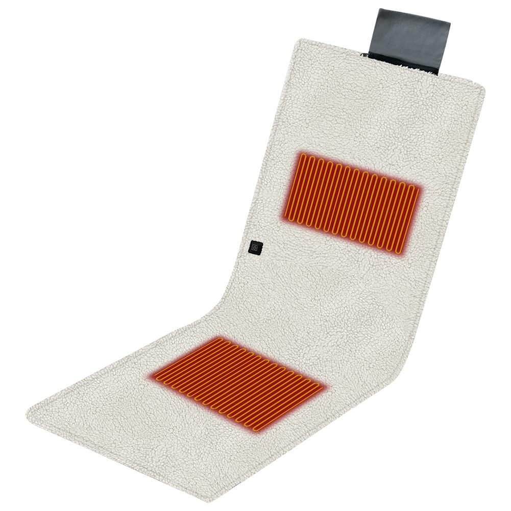 2 Zones Heating Electric Heated Seat Cushion 3 Levels Outdoor Waterproof Warm Seat Pad Winter Camping Thermal Seat Cushion