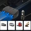 120W Car Charger with 3 USB Ports and 3 Power Sockets for QC3.0 Fast Charging Compatible with 12V 24V Vehicles Black