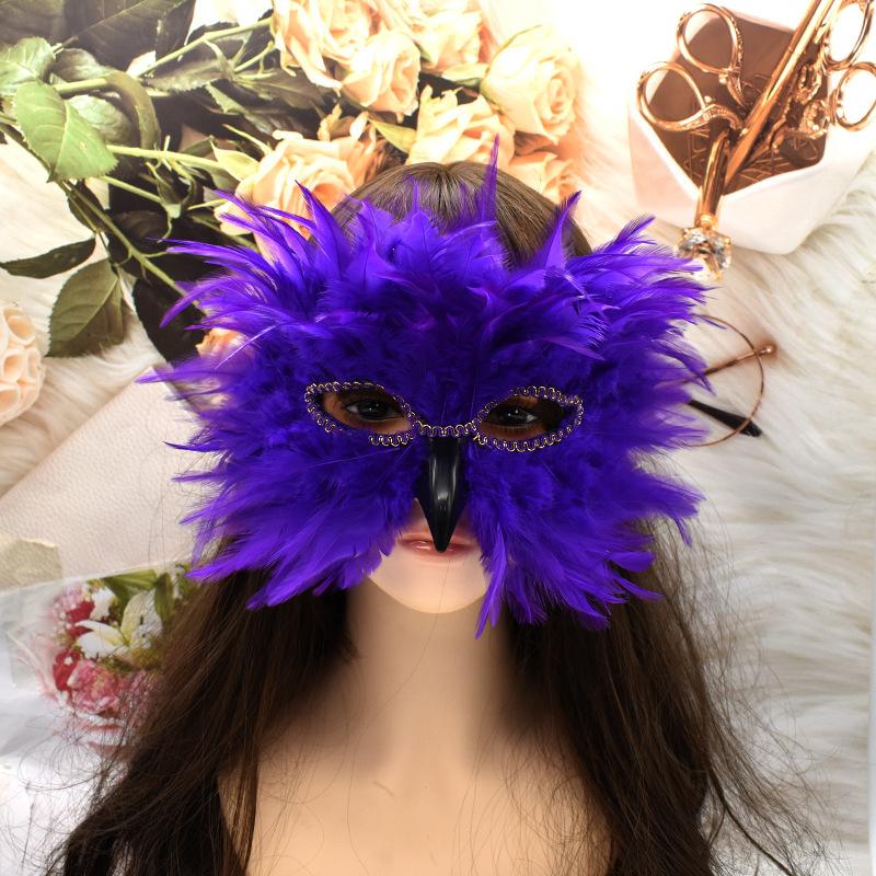Women Bird Beak Eagle Mask Cosplay Owl Feather Gothic Animal Masks Masqueade Halloween Carnival Dress Up Party Costume Gifts