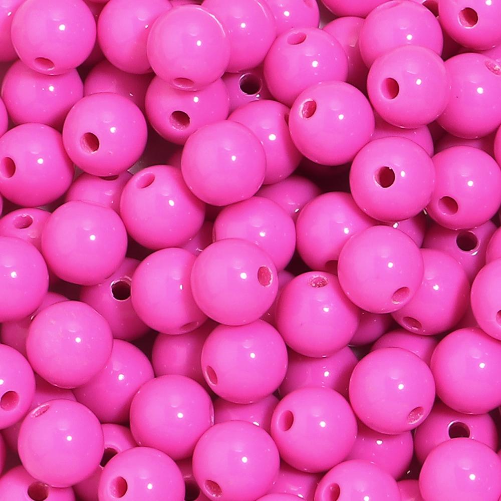 6/8/10/12/14/16/18/20mm Candy Colorful Spacer Beads Round Loose Acrylic Beads For DIY Bracelet Necklace Jewelry Making Wholesale