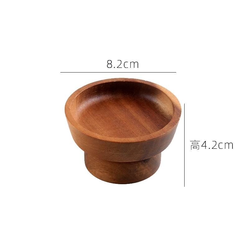 

High Footed Dessert Plate Cake Stand Wooden Snack Plate Dim Sum Dish Fruit Bowl Dried Fruit Plates Candy Tray Bread Plates