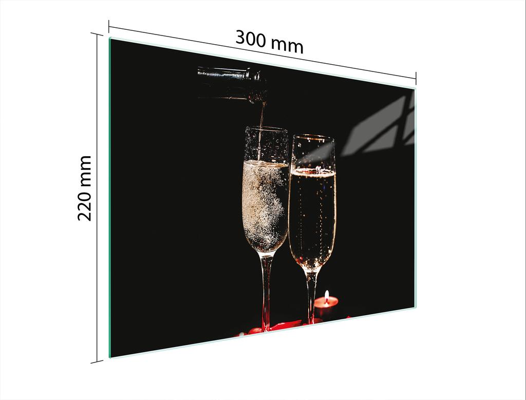SZKLANA DESKA DO KROEJNIA 30x22 WINO
