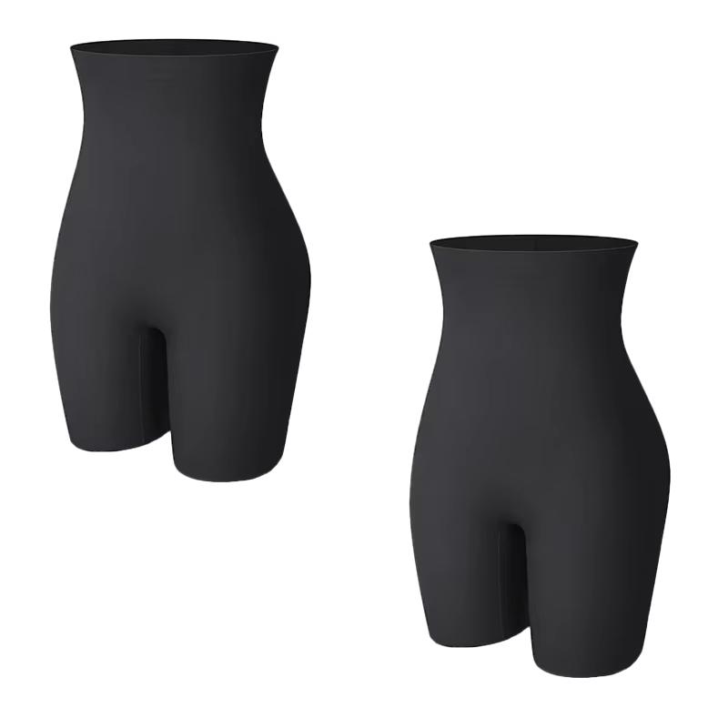 Pantaloni scurți anti-frecare pentru femei, talie înaltă, siguri, tip boyshort, invizibili sub rochie, lenjerie intimă fără cusături, chiloți cool, netezi, cu control, 2 buc