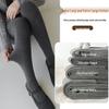 Matte Grey Cotton Leggings with Thin Fleece, 140-200g, Slimming Pantyhose for Spring & Autumn.