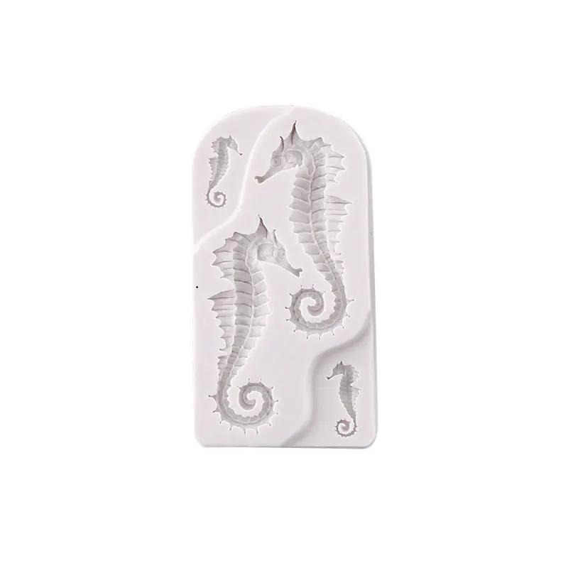 Cake Tool Seahorse Mould Silicone Mold Cake Fondant Decorating Shell Conch Starfish Chocolate Moulds DIY Kitchen Baking Bakeware